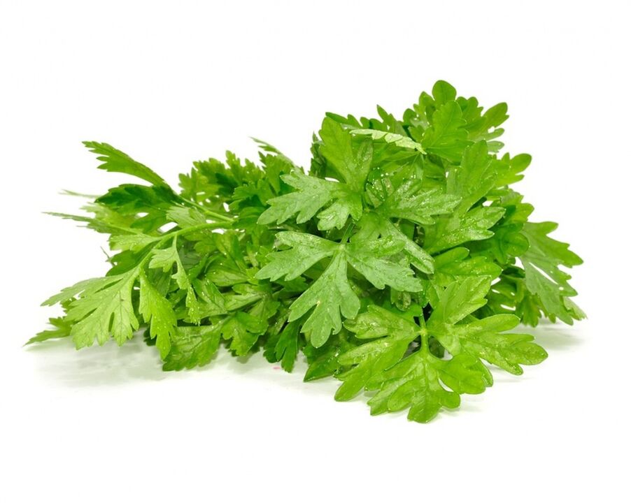 Parsley for the preparation of medicinal decoction for prostatitis