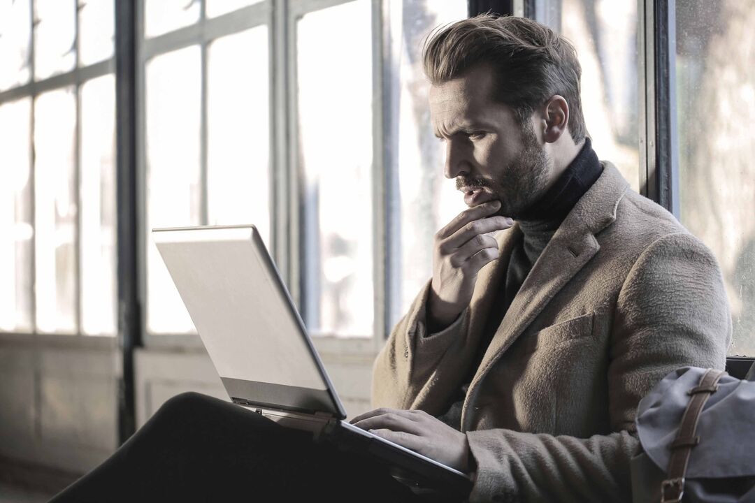 a man studies information about prostatitis